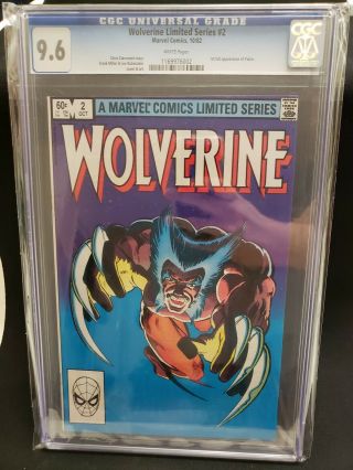Wolverine Limited Series 2 Cgc 9.  6 Near,  White Pages Marvel Comics 1982