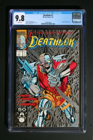 Deathlok 1 (1991) (cgc 9.  8) Nm/mt (1288590004) Metallic Silver Ink Cover