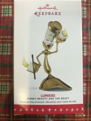 Hallmark Keepsake Ornament 2016 Lumiere Disney Beauty And The Beast Nib