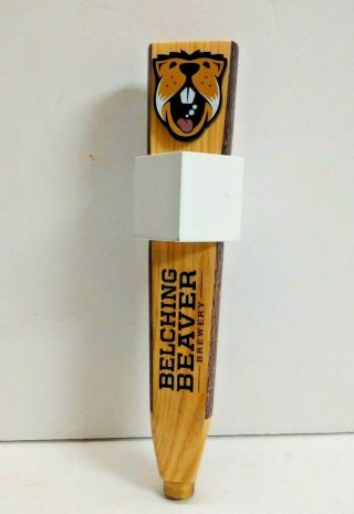 Belching Beaver Brewery Logo Beer Tap Handle 10” Tall
