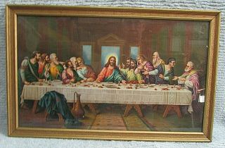 Jesus The Last Supper Old 1930 