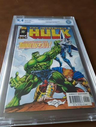 Incredible Hulk 449 Cbcs 9.  4 Nm Near 1st Appearance Of The Thunderbolts