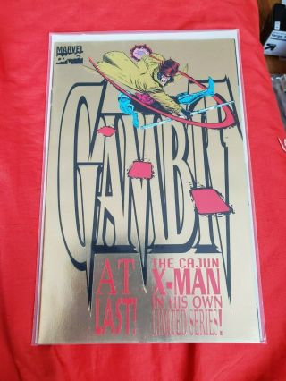 Gambit 1 Gold Foil Embossed Variant 1993 Marvel X - Men