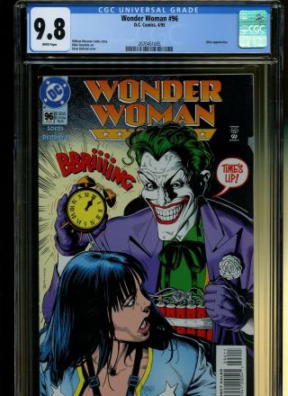 Wonder Woman 96 Cgc 9.  8 ^ Dc 1995 ^ Joker Appearance.  Brian Bolland Cover.