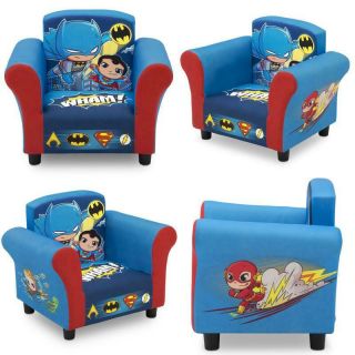 Dc Friends (superman,  Batman,  The Flash,  Aquaman) Kids Upholstered Chair B