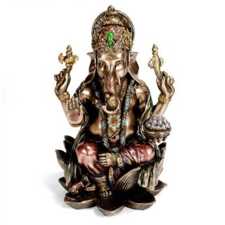 Ganesha Lord Of Success Statue 7 " Hindu Elephant God Bronze Resin