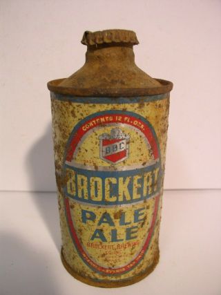 Brockert Pale Ale Cone Top Beer Can Worchester Ma