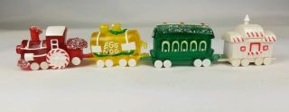 Hallmark Merry Miniatures Candy Train 4 Piece Set Sweet Express Egg Nog 89 - 90
