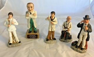 Set (4) Vintage Ayerst Medical Figurines,  Abbott Labs Internist Figurines Euc