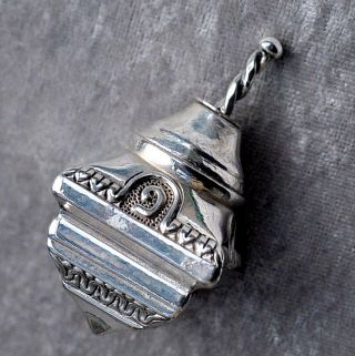 Sterling Silver Israel Art Dreidel Handmade Made In Israel Unique Collectible