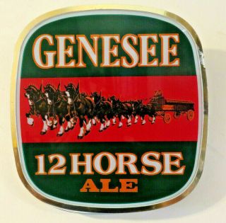Genesee 12 Horse Ale Beer Advertising Sign 14x15 " Rochester Ny Could Use Light