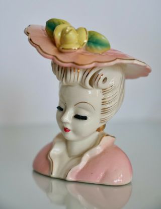 Vintage Lady Head Vase Made In Japan 6”
