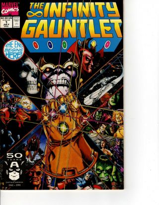 The Infinity Gauntlet 1 - 6 Full Set 1991 Vf/mn Starlin Perez Lim Thanos Marvel