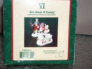 Dept 56 Dickens Village 12 Days Of Dickens Christmas Vi Six 6 Geese A - Laying