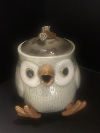 Fitz And Floyd Owl Teapot With Lid Tea Pot 1978 Ceramic