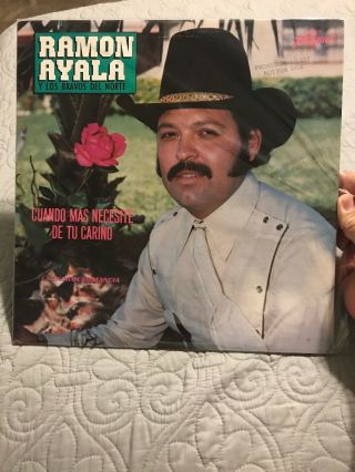 Los Bravos Del Norte De Ramon Ayala Y Sus Cuando Mas Necesito Lp Vinyl Record Ex