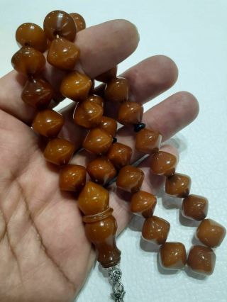 Faturan Rosary Brrown Islamic Misbaha Stone Amber Bakelite Islamic Prayer Beads