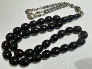 Cherry Faturan Tasbeh Islamic Misbaha Stone Amber Bakelite Islamic Prayer Beads