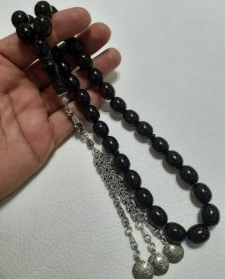 Cherry Faturan Tasbeh islamic Misbaha Stone Amber Bakelite Islamic Prayer Beads 3