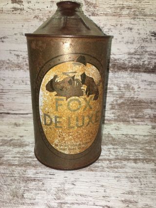 Fox Deluxe 32 Oz Quart Cone Top Beer Can Fox Deluxe Brewing Grand Rapids Mi