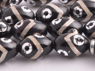 Prayer Beads - Black Coral Yusr Sterling Silver Inlaid Komboloi - Tasbih - Worry Beads