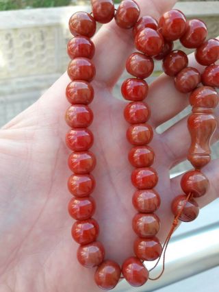 Redrare Faturan Prayer Beads Bakelite Masbaha Islamic Amber Turkish Handmade