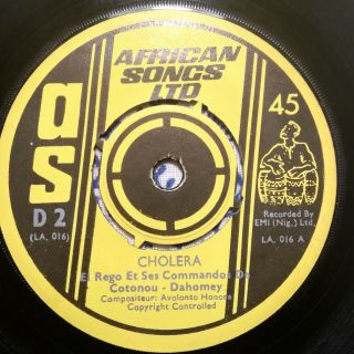 El Rego Et Ses Commandos - Cholera - Benin Afrobeat - Latin African Songs Stock