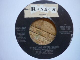 Northern Soul The Latest Starting Over Ransom Dj 83 Boogie Usa 45 Orig