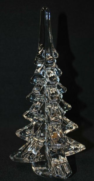 Vintage Clear Glass Top Christmas Tree 9 7/8 " Tall Lower Branch 1.  0 " Wide