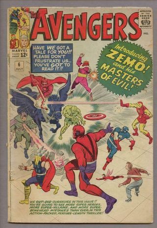 Avengers 6,  Jack Kirby,  1st Zemo And The Masters Of Evil,  Black Knight