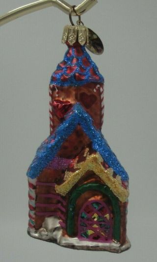 Christopher Radko Little Gems Candy Corner Church Ornament - 00 - 505 - 0