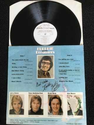 Freddie & The Dreamers - Greatest Hits & Latest Bits Vinyl Lp Signed By Freddie