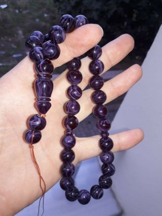 Rare Faturan Prayer Beads Bakelite Tesbih33 Islamic Amber Turkish Handmade