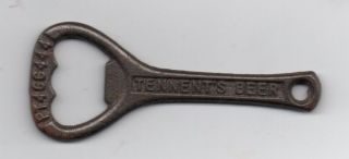 Old Metal Advertising Bottle Opener For Tennent 