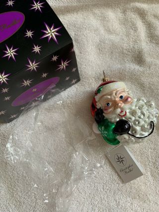 Christopher Radko Santa Claus Kringle Jingle Glass Ornament With Tags