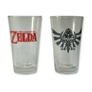 Nintendo 2‑pack Pint Glass Set ‑ Zelda And Triforce