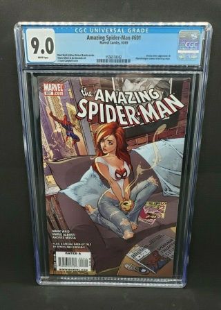 Spider - Man 601 J Scott Campbell Variant Cgc Graded 9.  0 Marvel Comics