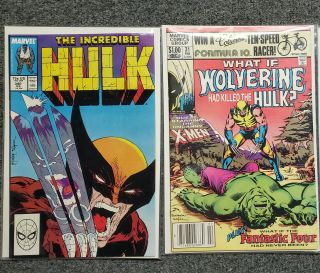 Incredible Hulk 340 Todd Mcfarlane And What If? 31 Wolverine Marvel Comics Vf