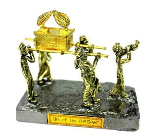 Ark Of The Covenant Silver Plated Statue A Jewish Souvenir Carriers Figurine 13c