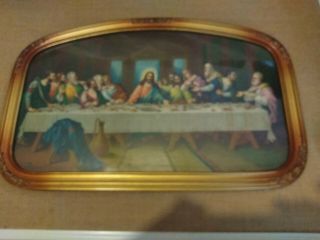 Vintage The Last Supper Framed Picture