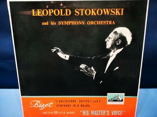 @hmv Alp 1181 Red/gold Stokowski Bizet Symphony /l 