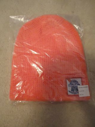 Pabst Blue Ribbon Pbr Winter Pink Beanie Stocking Skull Cap One Size Fit All