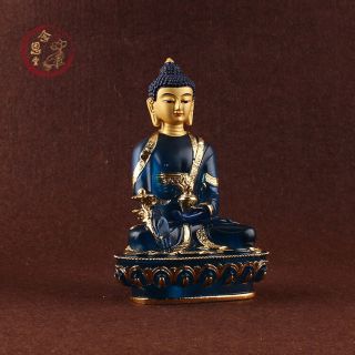 Shakyamuni Buddha Statue Medicine Guru Amitabha Trikala Ancient Resin Liuli 01 2