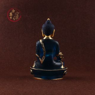 Shakyamuni Buddha Statue Medicine Guru Amitabha Trikala Ancient Resin Liuli 01 3