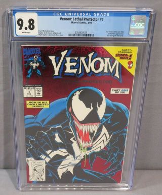Venom: Lethal Protector 1 (white Pages) Cgc 9.  8 Nm/mt Marvel Comics 1993