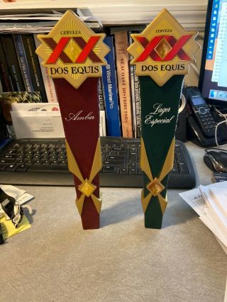 Dos Equis Xx Lager Especial And Amber Beer Tap Handle
