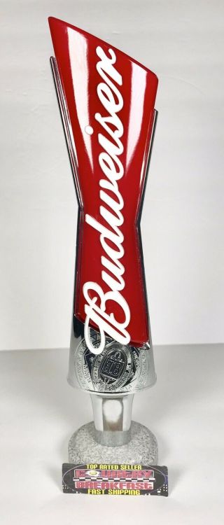 Budweiser Bowtie Logo Beer Tap Handle 13” Tall -