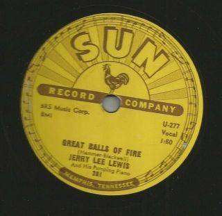 Rockabilly 78 - Jerry Lee Lewis - Great Balls Of Fire - Hear - 1957 Sun 281