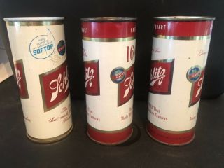 3 different Schlitz 16oz Flat Top beer cans one price 2