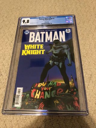 Batman White Knight 1 Cgc 9.  8 - 1st Print - Sean Murphy 2018 Dc Comics Variant